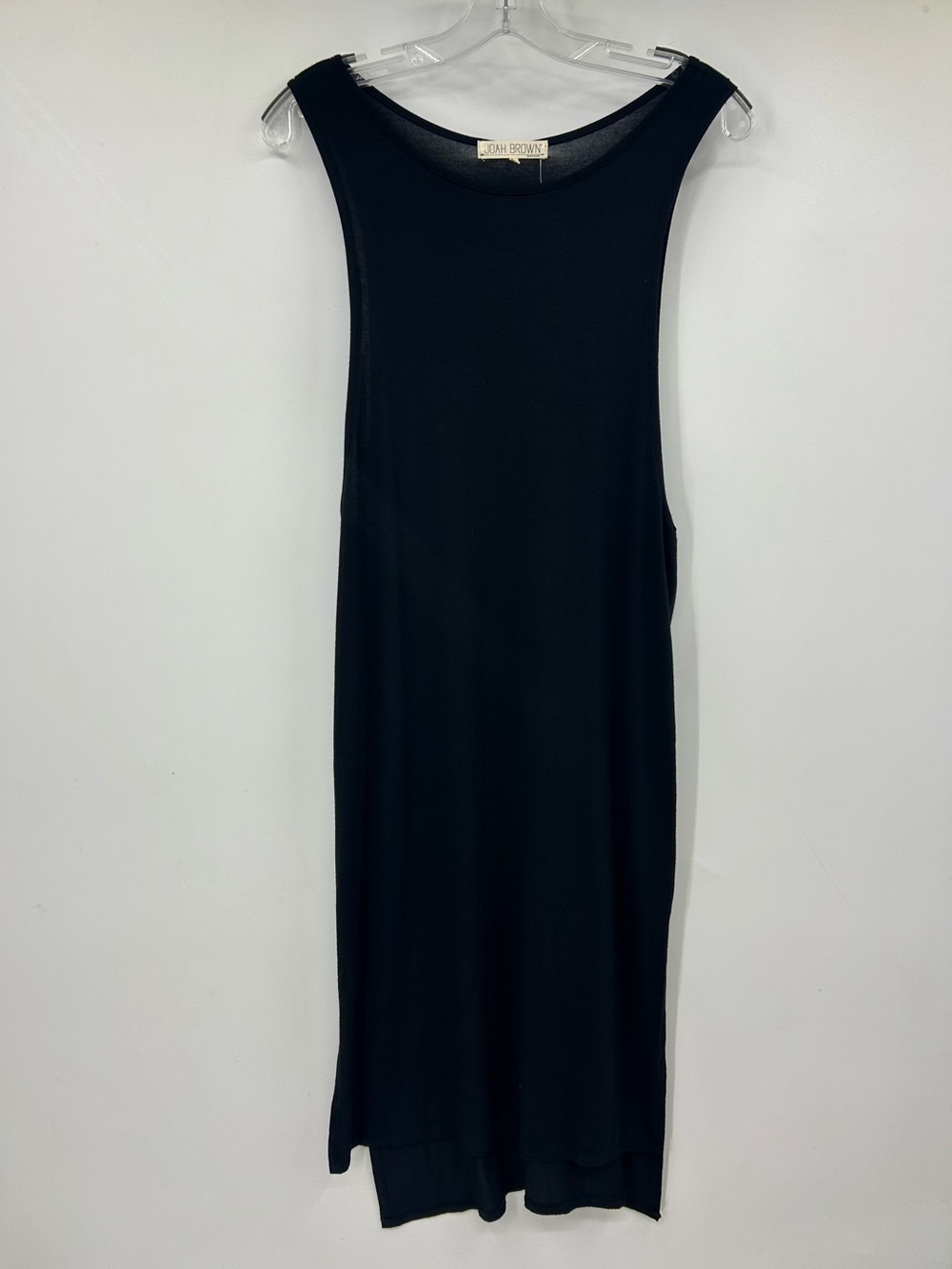 Joah Brown Black Tunic High Slits Pullover Dress Cover SizeM/L